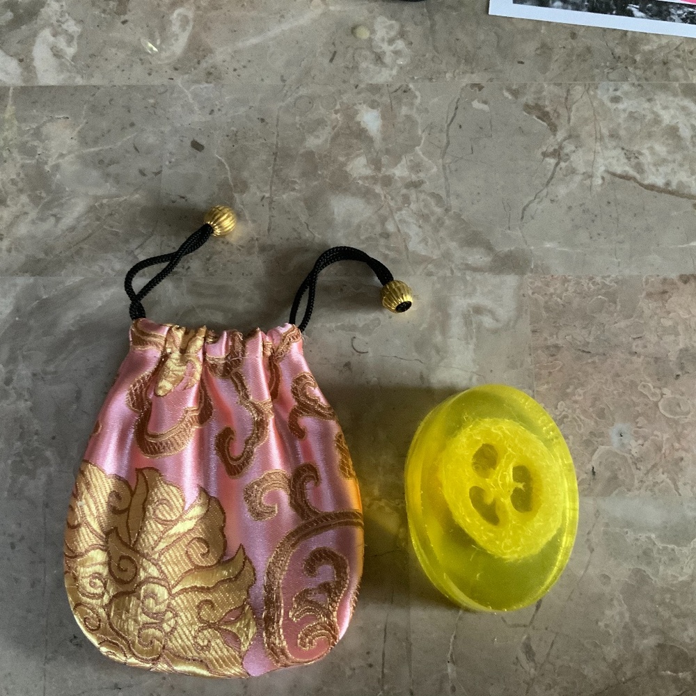 Handmade Organic Lemon Loofah Soap in Gift Bag